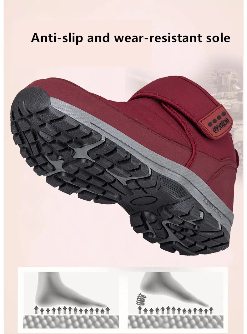 High Quality Men's Boots Warm Plush Men's Snow Boots Anti-Slip Winter Ankle Boots Outdoor Winter Shoes Men's Warm Sneakers Botas