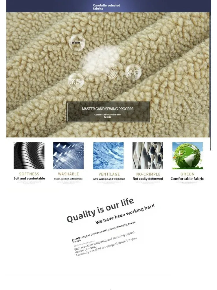 Male Cotton Jackets Padded Warm Loose Parka Coat Corduroy Short Jacket Man Solid Fur Collar Windbreaker Winter Men Fleece Jacket