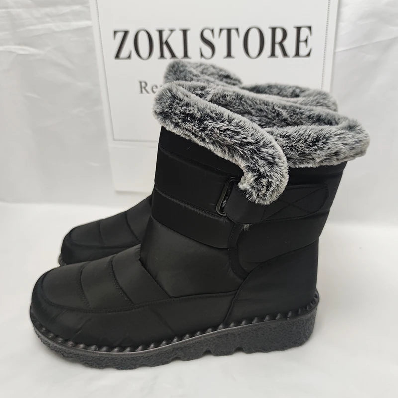 Winter Shoes Women Keep Warm Snow Boots 2025 Waterproof Non-Slip Cotton Padded Shoes Woman Platform Thicken Plush Ankle Boots