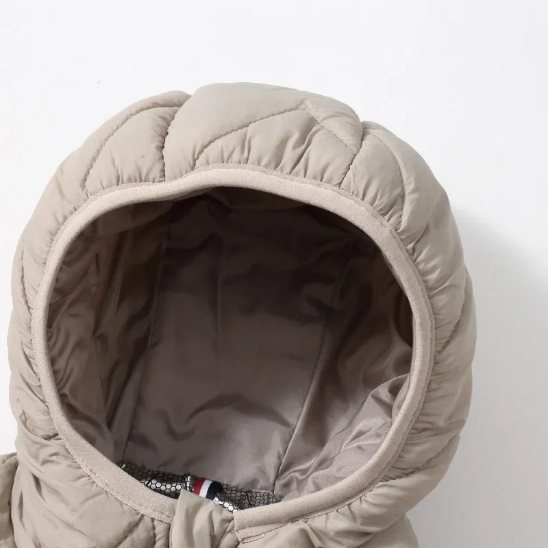 Winter Children's Jacket Girl 0-7Y Kids Boy Lightweight Hooded Padded Jacket Chevron Quilted Warm Down Cotton Coat Outerwear