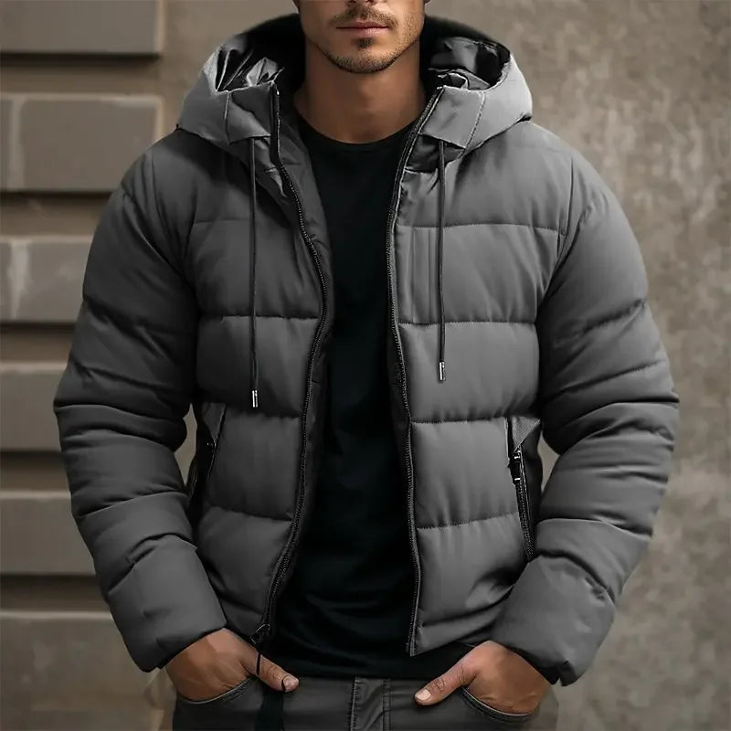 Winter Solid Color Windproof Jacket Warm Cold Resistant Zipper Unisex Casual Daily Outdoor Fashion Simplicity Thickening Coat