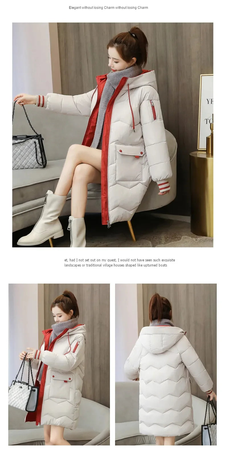 Winter Women Jacket Coats Long Parkas Female Down Cotton Hooded Overcoat Thick Warm Jackets Windproof Casual Student Coat Parka