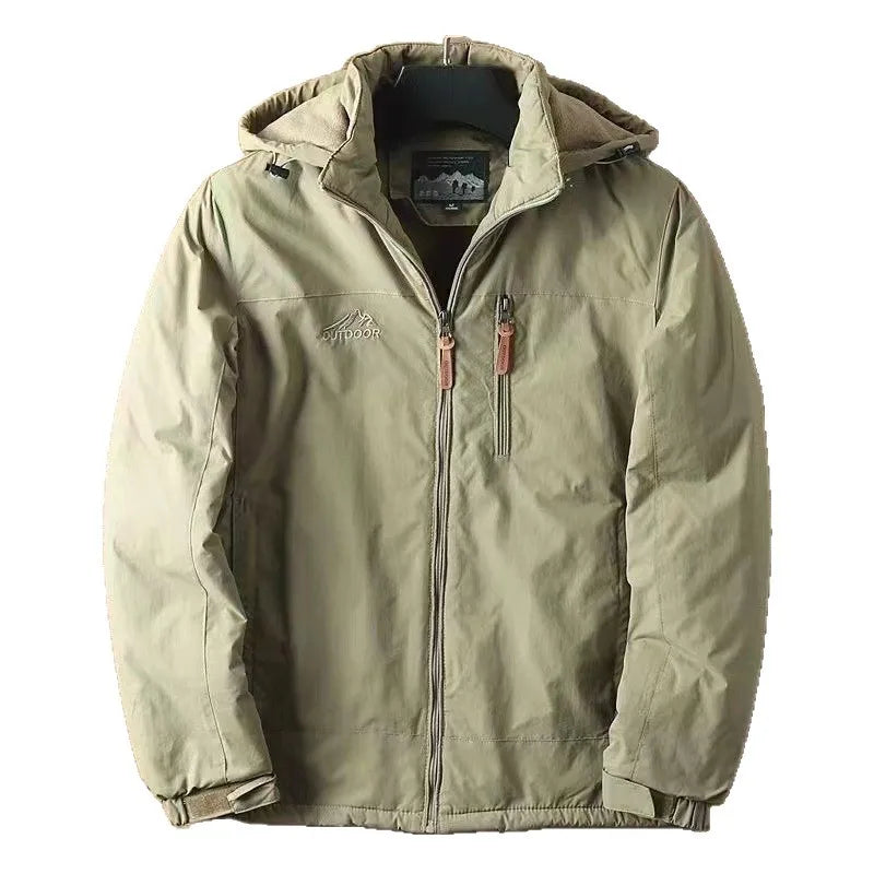 2025 Autumn Winter down Jacket Fleece Cotton Warm Coat Outdoor Casual Windproof Waterproof New Style for Men