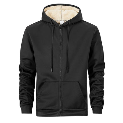 Men's Zip-Up Fleece-Lined Winter Hoodie