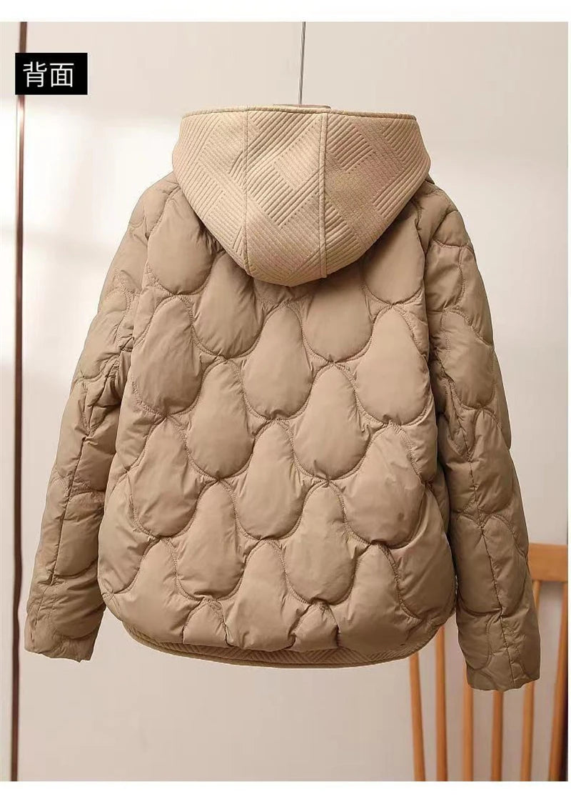 2025 Fashion Coats Korean Style Loose Cropped Coat Women Jacket Women Parkas Warm Puffer Jackets Casual Coat New Winter Clothes