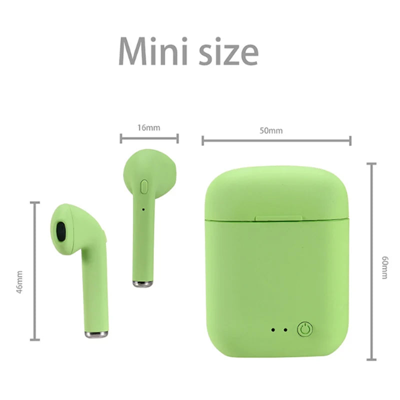 Casque Bluetooth I12 Macaron mat, casque binaural sans fil pour le sport, casque Bluetooth 5.0 I12tws 