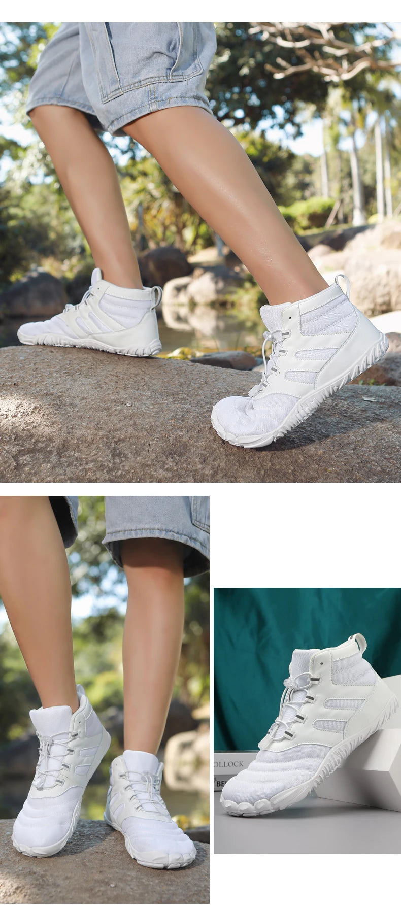 Winter Boots for Men Women Snow BareFoot Outdoor Non-slip Warm Fur Sneakers Ankle Boots waterproof mountaineering Hiking Shoes