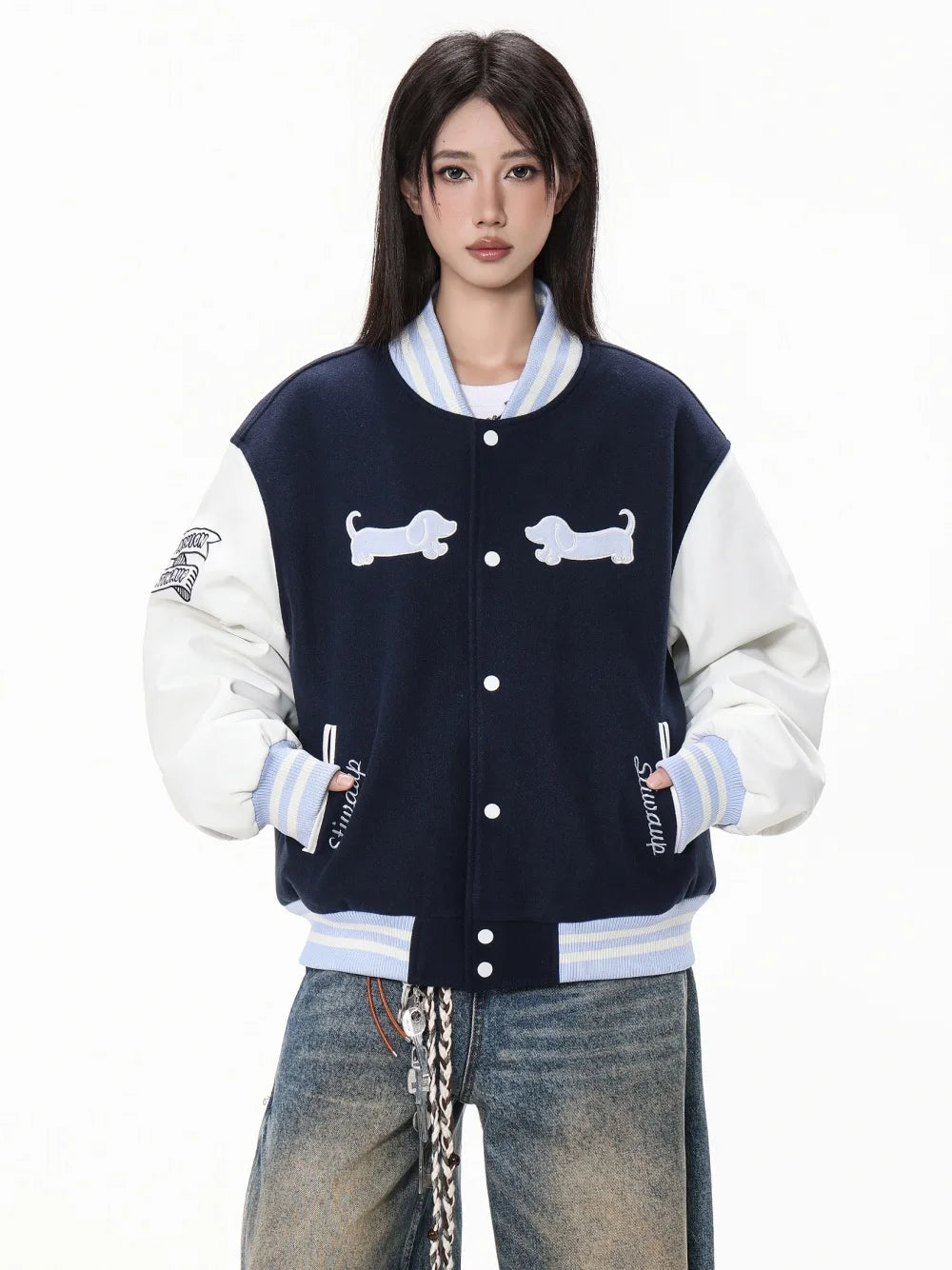 Women's Winter Down Padded Jacket Lapel Black Fashion Coat Winter Women Gray Women's Simple Solid Gray Winter Oversize Jacket