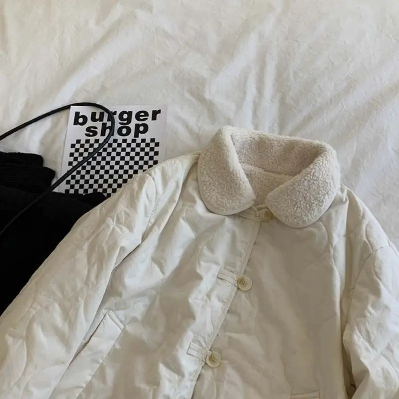 Winter Jackets Women Coats Baggy Reversible Clothes Thicken Warm Simply Pure Mujer Chaqueta Korean Fashion Girlish Youth Preppy