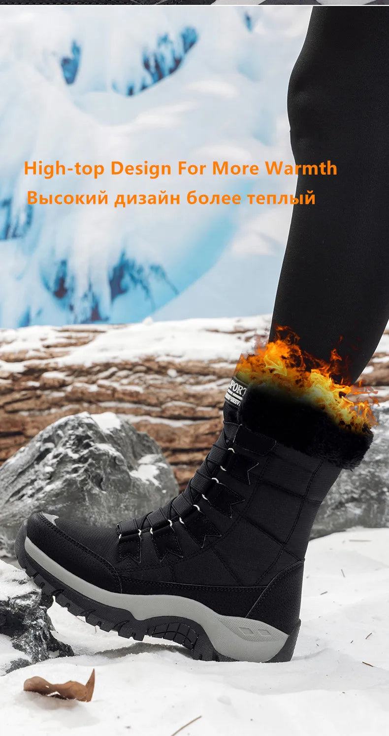 New Winter Women Boots High Quality Warm Women's Snow Boots Comfortable Ankle Boots Outdoor Waterproof Hiking Boots Size 36-42
