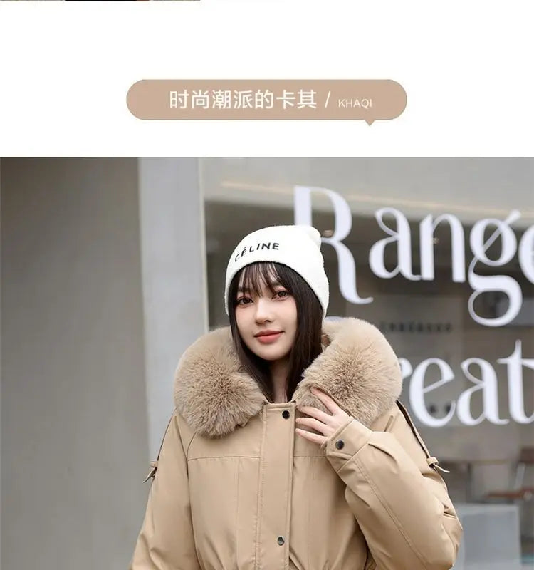 Winter Coat 2024 New Thicken Parker Women's Warm Detachable Inner Down Cotton Jacket Female Loose Warm Hooded Parkas Overcoat
