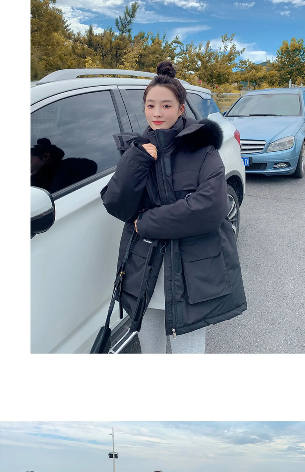 winter new fashion hooded down padded jacket women's thickening winter outdoor snow jacket couple tooling jacket coat