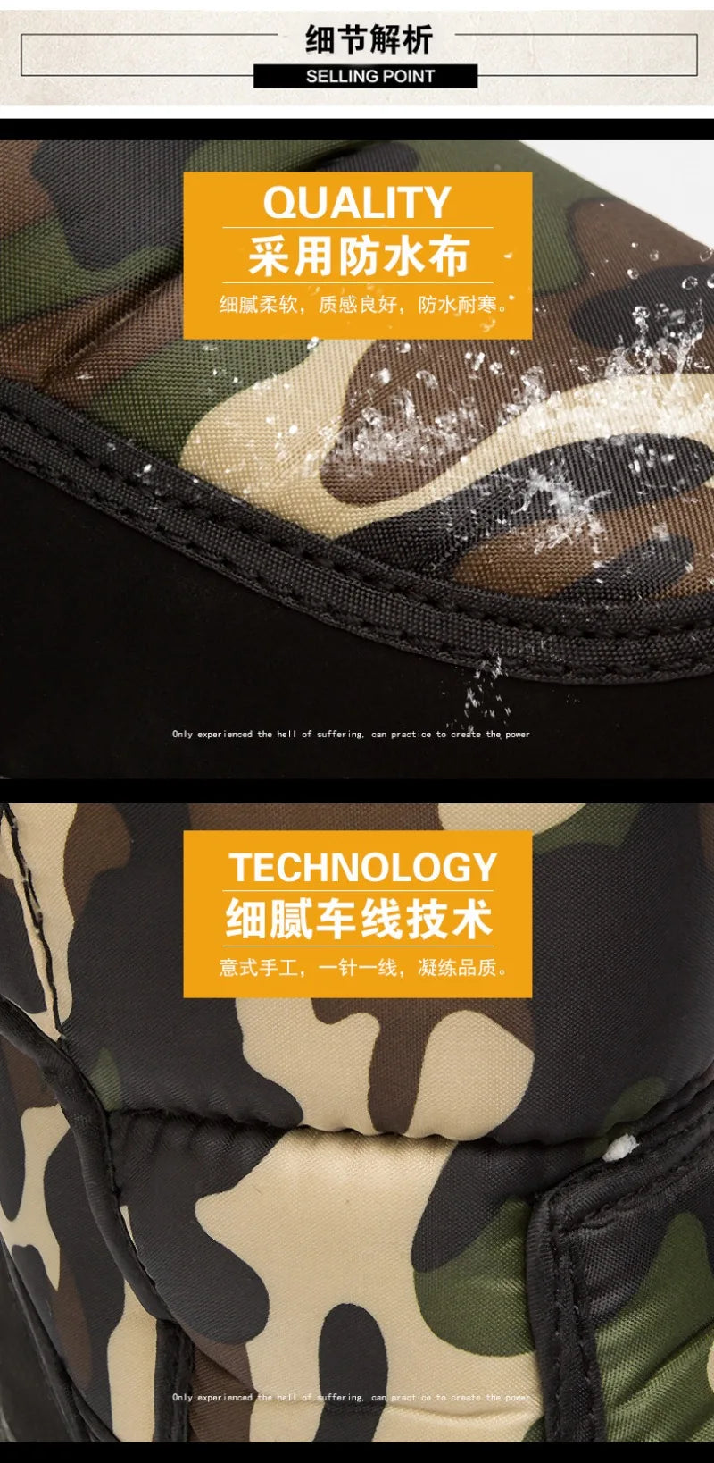 Men's Mid-calf Snow Boots Winter Plush Warm Cotton Boot Fashion Casual High Top Boots for Men Non-slip Platform Boots Big Size47