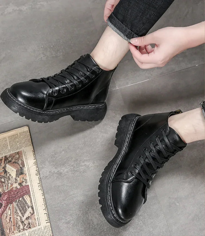 Winter Black Man Shoes Warm Boots for Men Short Barrel Booties Ankle Casual Comfortable Offers Trendy 2025 Cheap Fashion Sale
