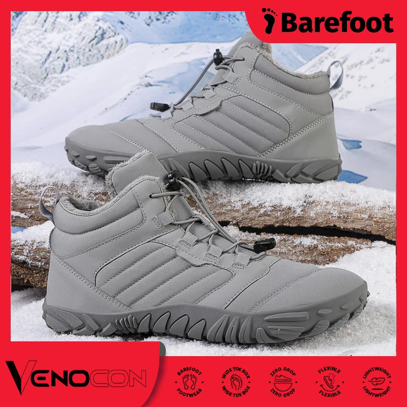 PINGKEE VENOCON Wide ToeBox Barefoot Shoes Men Women Athletic Minimalist Winter Snow Thermal Feet Boots Sneakers Footwear Man