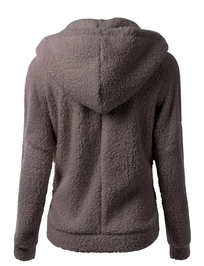 Autumn Winter Warm Jacket Women Hoodie Hooded 2025 Casual Female Hoodies Sweatershirt Zipper Coat Solid Soft Fleece Women Coat