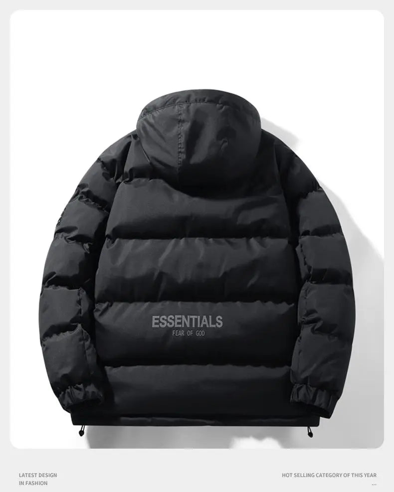 New Winter Hooded Bread Jacket Thickened Warm and Cold-proof Cotton-padded Jacket Winter Down Cotton-padded Jackets for Men