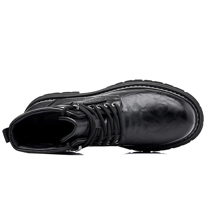 Winter Hot Selling Men's High Top Shoes Thick Soled Wear-resistant Workwear Shoes Trendy Outdoor Men's Motorcycle Boots Handsome