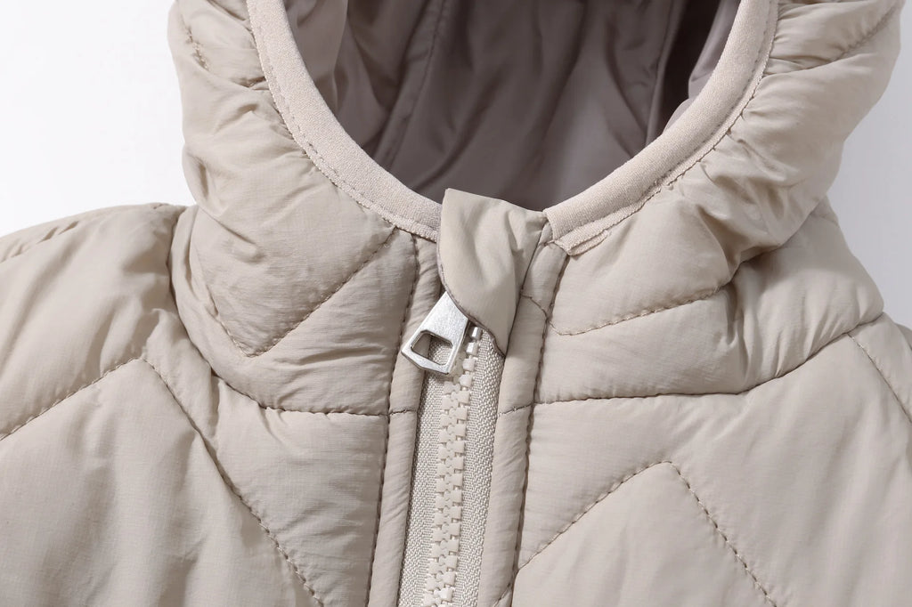 Winter Children's Jacket Girl 0-7Y Kids Boy Lightweight Hooded Padded Jacket Chevron Quilted Warm Down Cotton Coat Outerwear