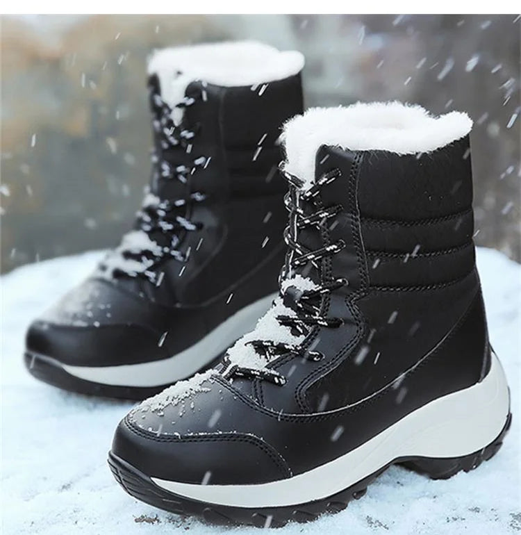 Winter Shoes Waterproof Boots Women Snow Boots Plush Warm Ankle Boots For Women Female Winter Shoes Booties Botas Mujer