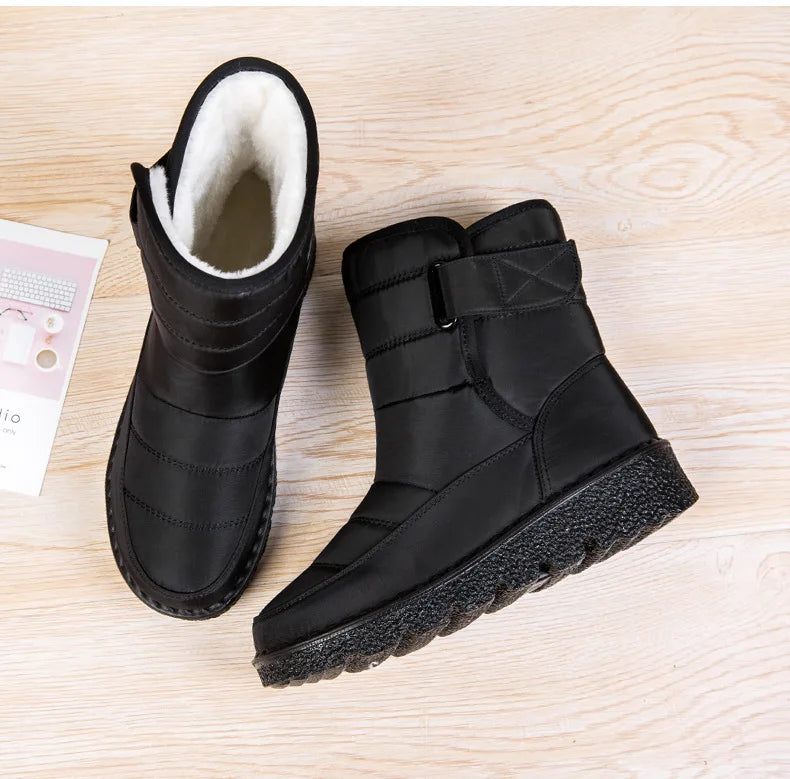Boots Women Non Slip Waterproof Winter Snow Boots Platform Shoes for Women Warm Ankle Boots Cotton Padded Shoes Botas De Mujer