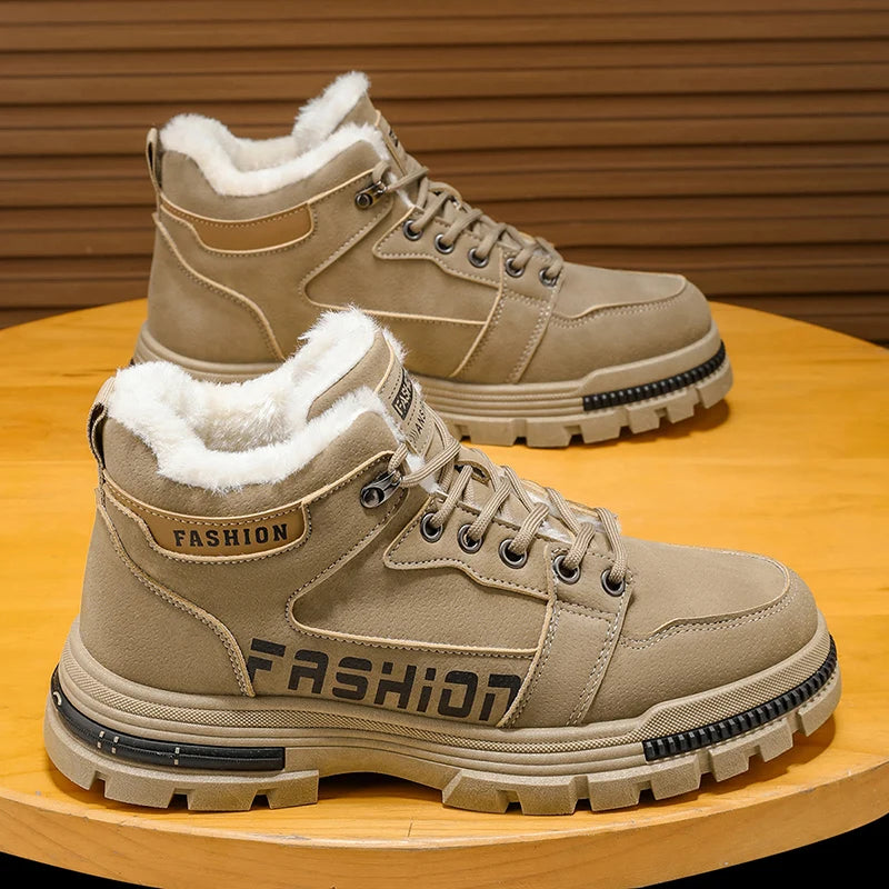 Men's high top denim boots, casual sports shoes, trendy and fashionable men's boots