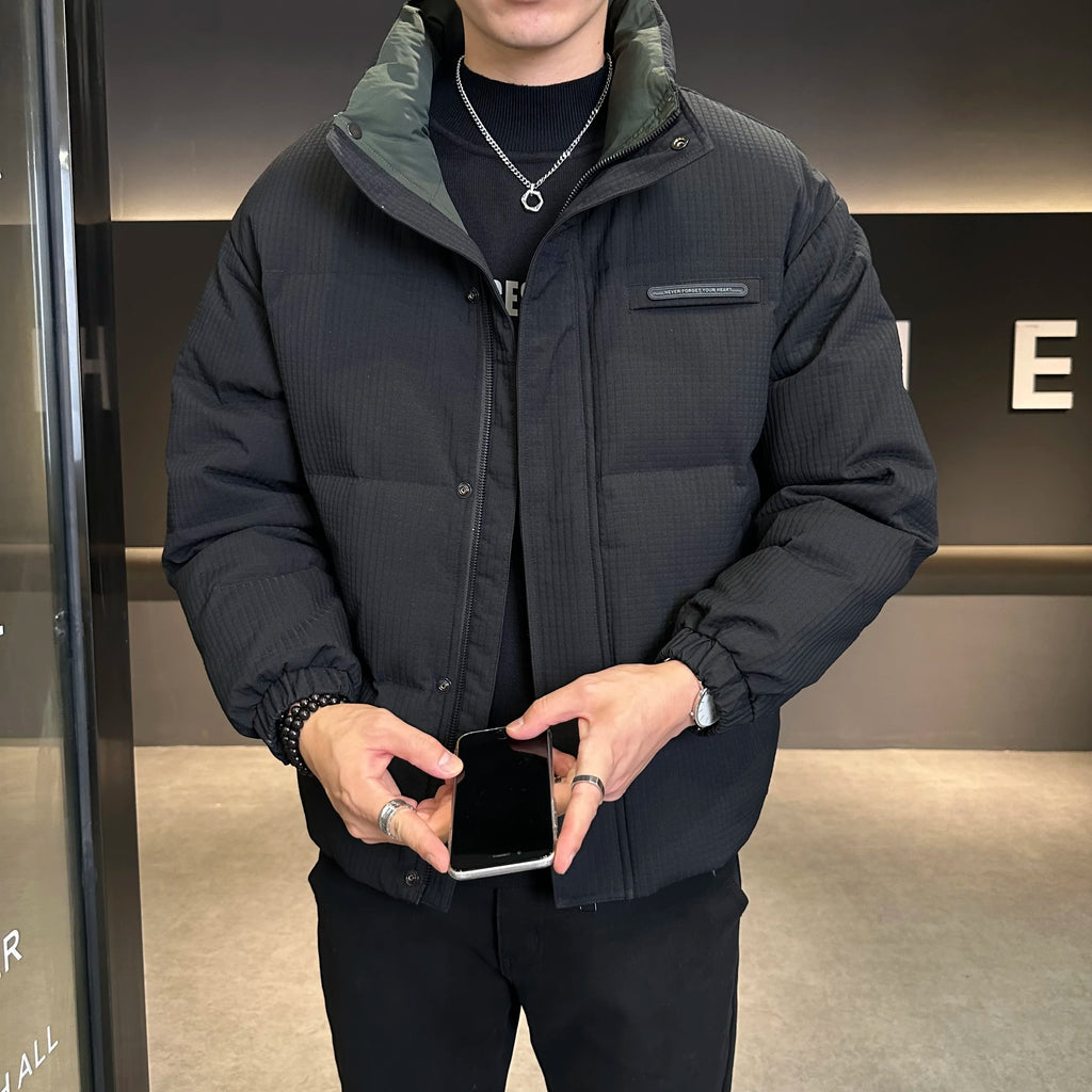 Winter New Shorts high-end White Duck Down Jacket Men Waterproof Casual Outdoor Portable Lightweight Plaid Male Padded Coats