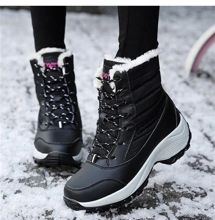 Winter Shoes Waterproof Boots Women Snow Boots Plush Warm Ankle Boots For Women Female Winter Shoes Booties Botas Mujer