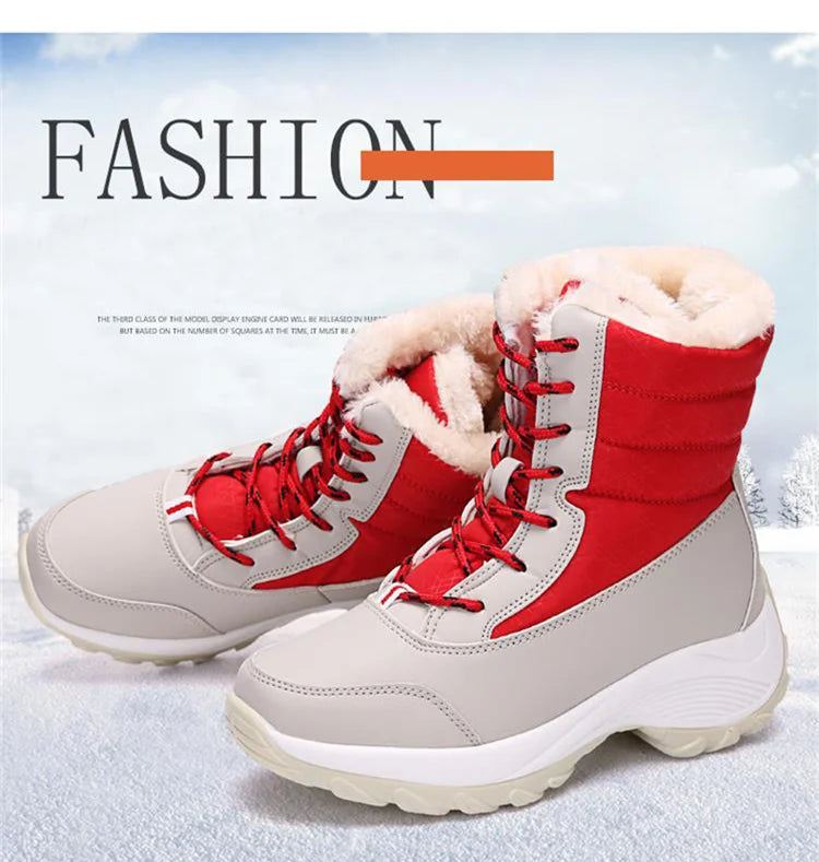 Winter Shoes Waterproof Boots Women Snow Boots Plush Warm Ankle Boots For Women Female Winter Shoes Booties Botas Mujer