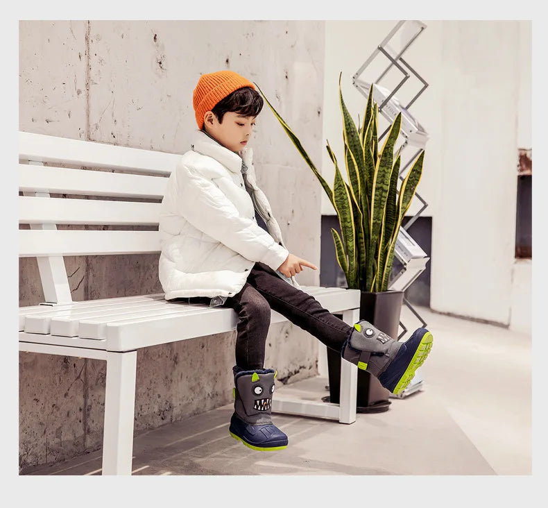 Girls Unicorn Snow Boots Waterproof Slip Resistant Cold Weather Shoes Brand Boy Girls Rubber Boots for Kids Fashion Sneakers