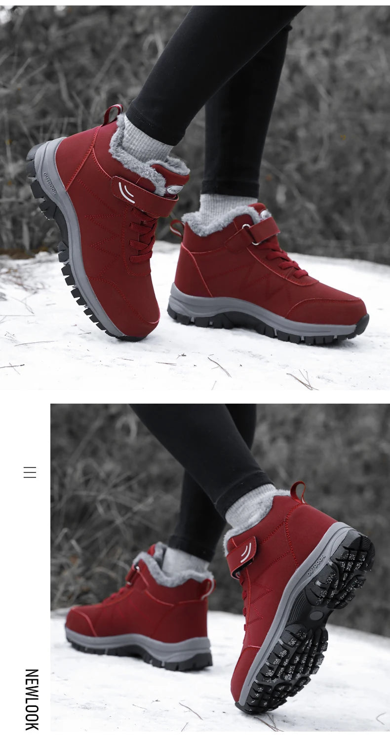 Winter Popular Waterproof  Walking Shoes Cotton Shoes Couple Plush Warm Comfortable Women And Men Shoe
