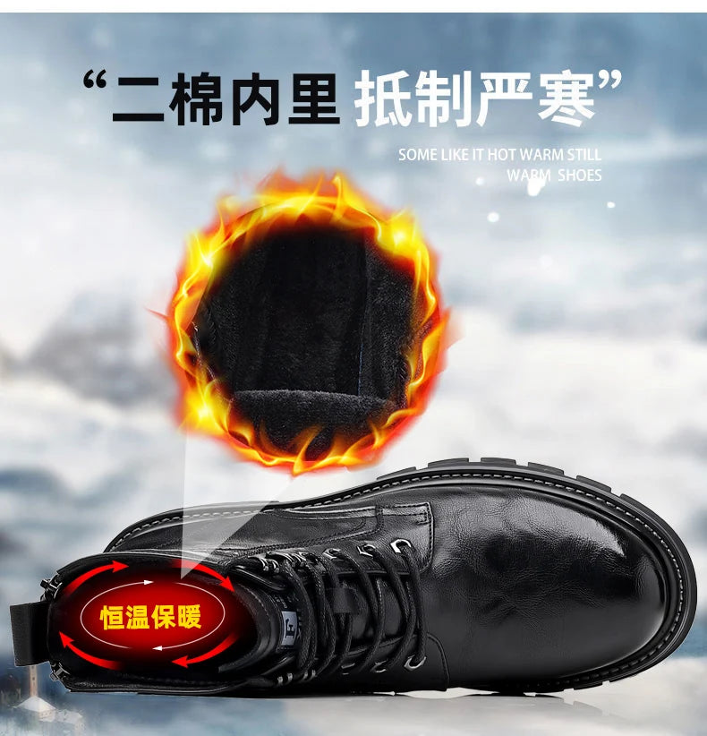 Leather Shoes Loafers Soft and Comfortable Ankle Boots Shoes for Men Wear-resistant All-match Mid-top Work Wear Fashion New