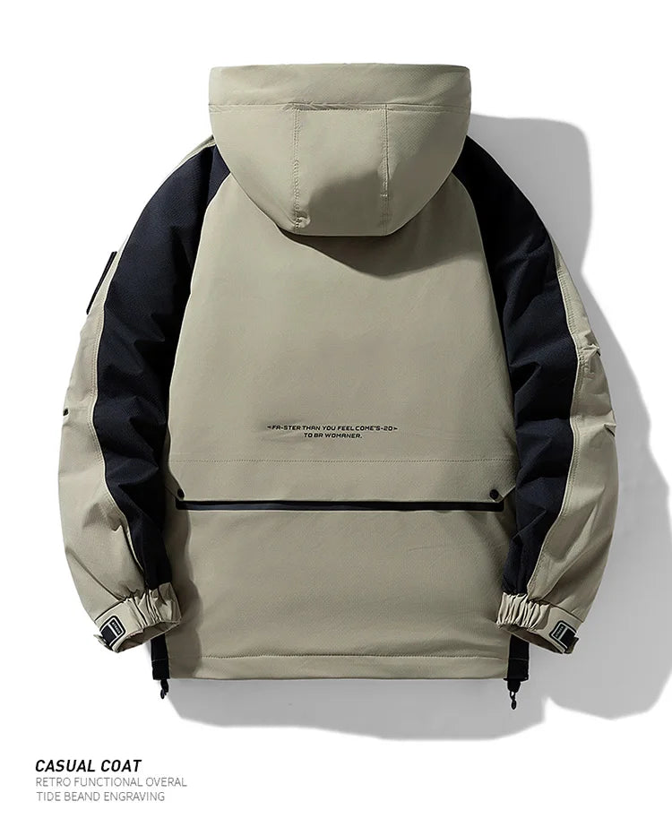 Winter Down Jacket - Outdoor Spliced Parka Outerwear