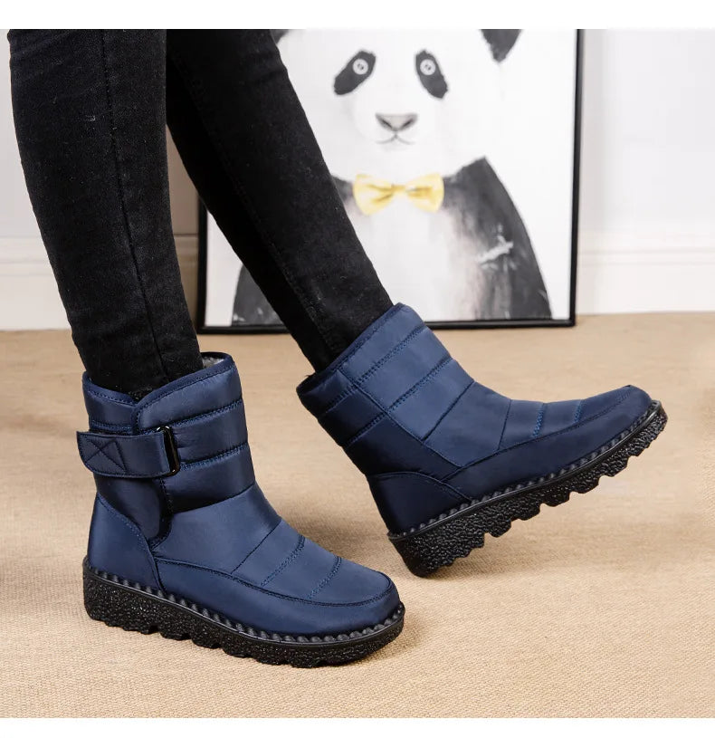Boots Women Non Slip Waterproof Winter Snow Boots Platform Shoes for Women Warm Ankle Boots Cotton Padded Shoes Botas De Mujer