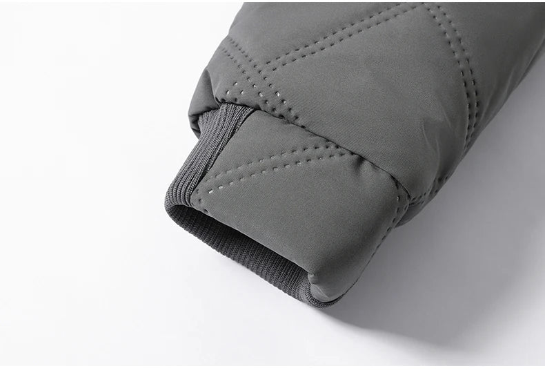 Winter Hooded Jacket Men Windproof Warm Business Casual Men Coats Blazers for Men Formal Social Jacket Solid Color Thick Coat