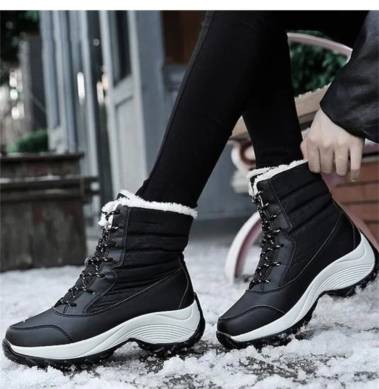Winter Shoes Waterproof Boots Women Snow Boots Plush Warm Ankle Boots For Women Female Winter Shoes Booties Botas Mujer