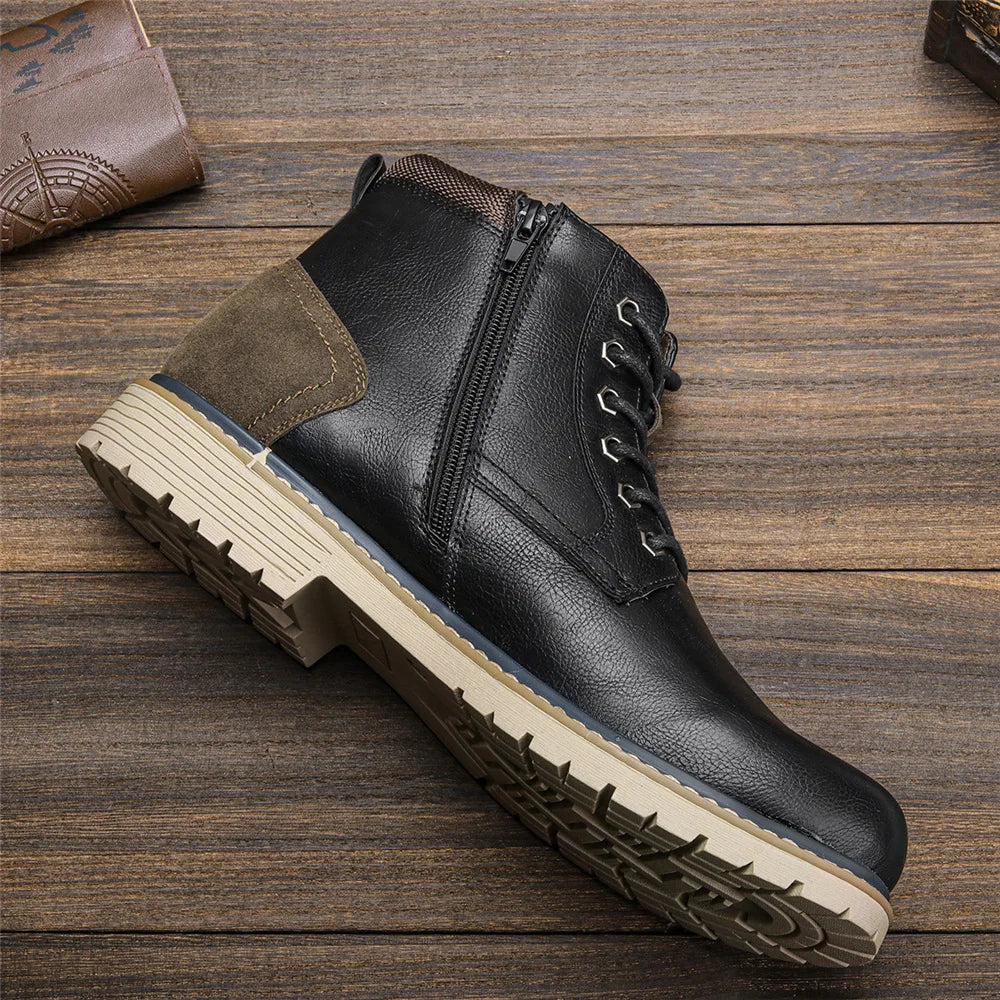 Men's Boots Retro Brushed Ankle Boots Men's Shoes Large Autumn and Winter Men's Boots Walking Shoes Women 2023 Shoes for Men