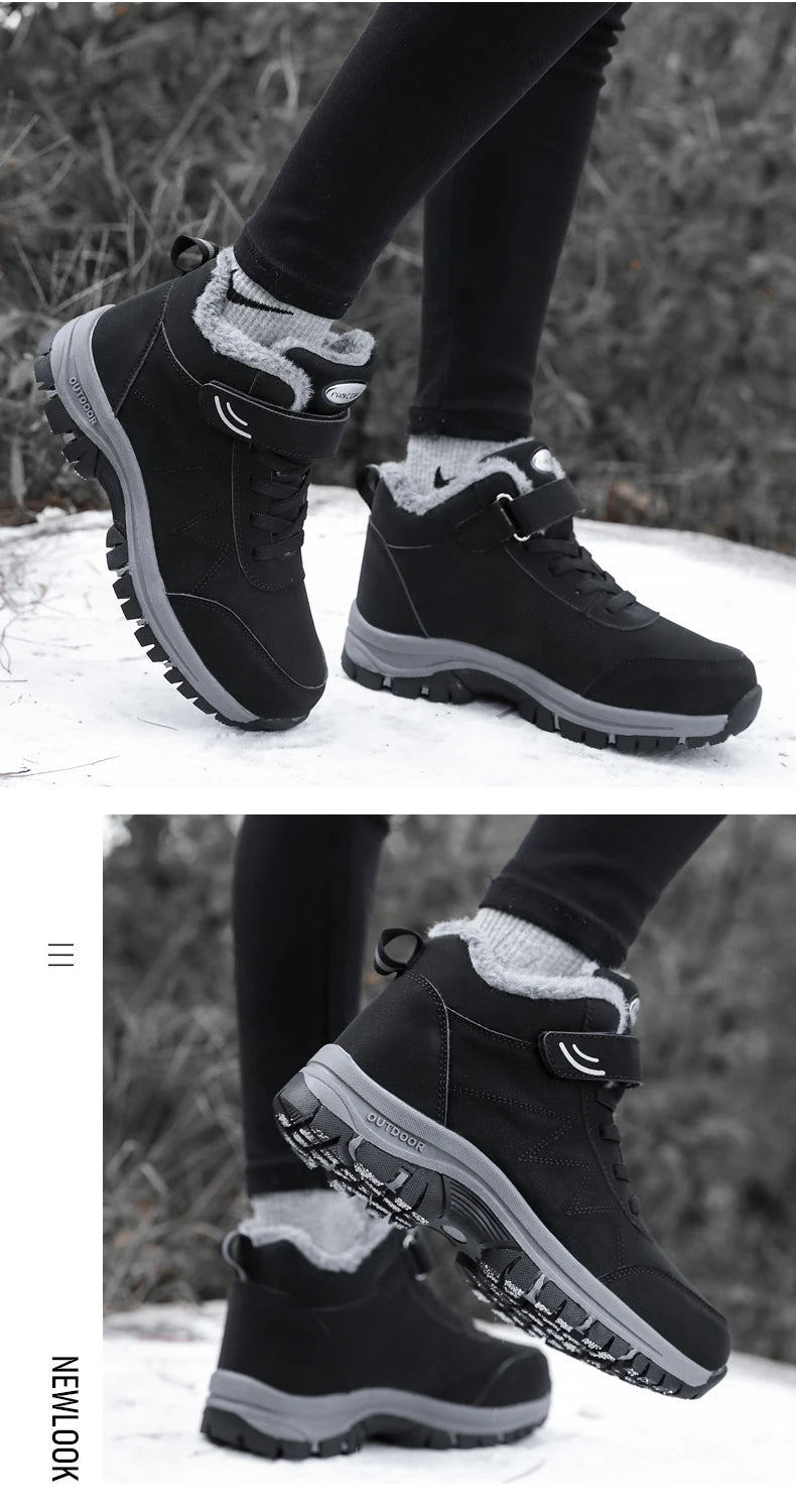 Winter Popular Waterproof  Walking Shoes Cotton Shoes Couple Plush Warm Comfortable Women And Men Shoe
