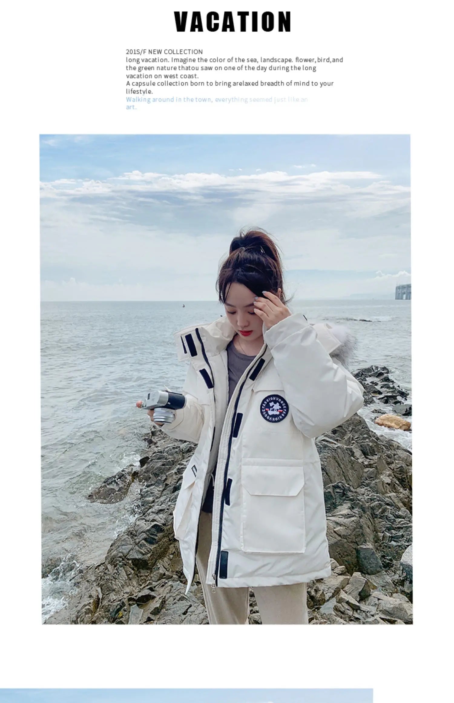 winter new fashion hooded down padded jacket women's thickening winter outdoor snow jacket couple tooling jacket coat