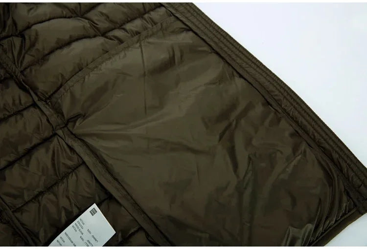 Down Jacket Men's 2024 New 90% White Duck Down Super Light Down Jacket Men's Lightweight Thermal Coat Hooded Feather Coat