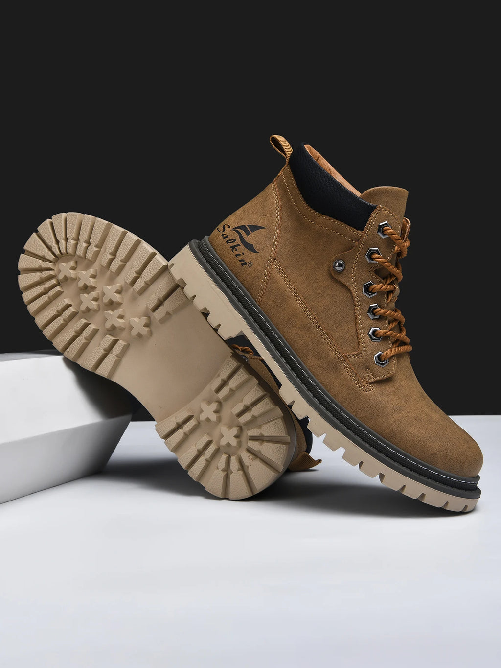 Handmade Men Boots Ankle Winter Leather Shoes Autumn Outdoor Hiking Boots Sneakers Hombres Botas High Top Footwear Anti Slip