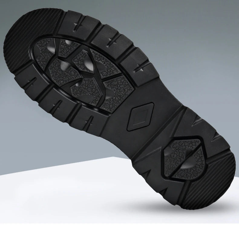 Autumn Winter Side Zipper Genuine Leather Boots for Men Fashion Casual Warm Cotton Work Shoes Man New Designer Ankle Boots Male