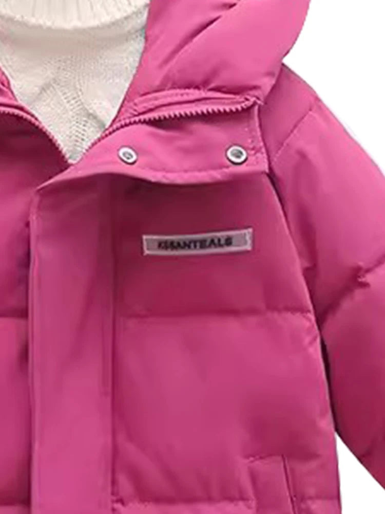 Winter Jacket For Girl Parkas Cotton Padded Baby Down Jacket Long Sleeve Baby Girls Outerwear Coat Loose Thicken Warm Kid Girl