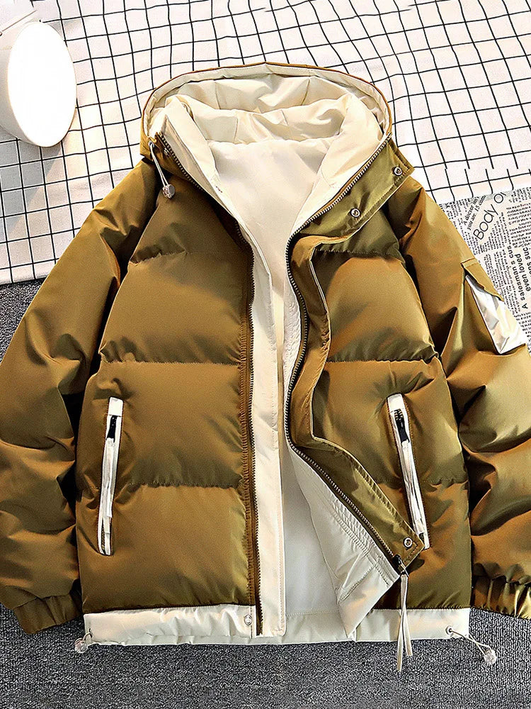 2025 Autumn/Winter thicken Parka Coat men New style Fashion Casual Loose style Comfortable down jacket Thick Warm coat for man