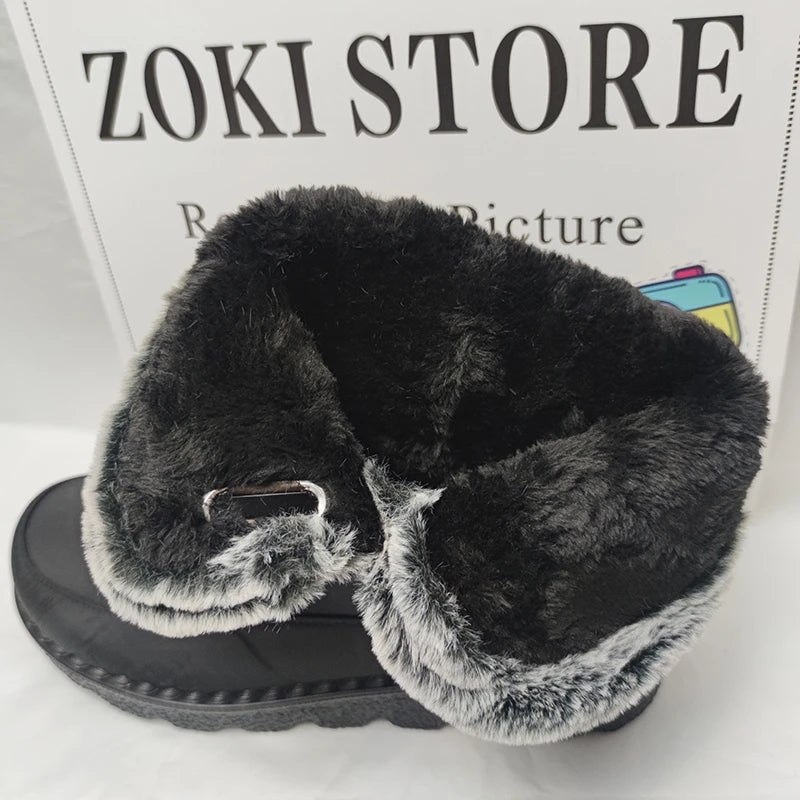Winter Shoes Women Keep Warm Snow Boots 2025 Waterproof Non-Slip Cotton Padded Shoes Woman Platform Thicken Plush Ankle Boots