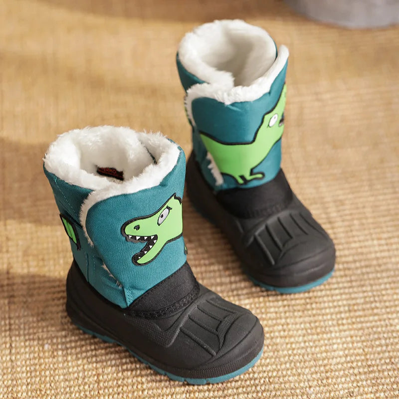 Girls Unicorn Snow Boots Waterproof Slip Resistant Cold Weather Shoes Brand Boy Girls Rubber Boots for Kids Fashion Sneakers