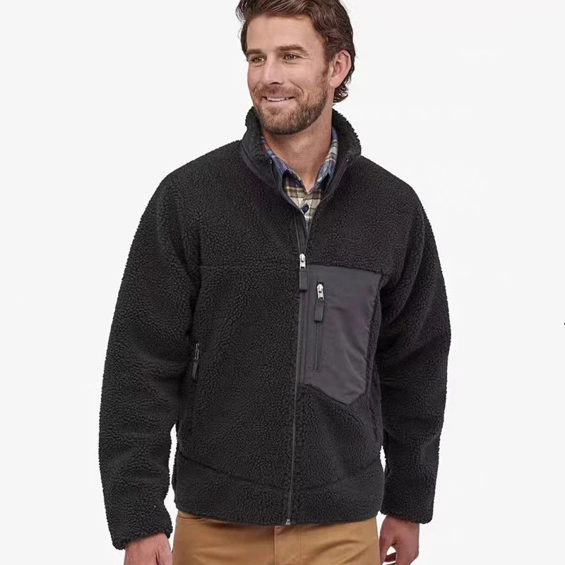 Winter Man Down jackets Sweater Lamb Fleece submachine jackets Men Outdoor Windproof Coldproof Warm Comfortable Outerwear Top