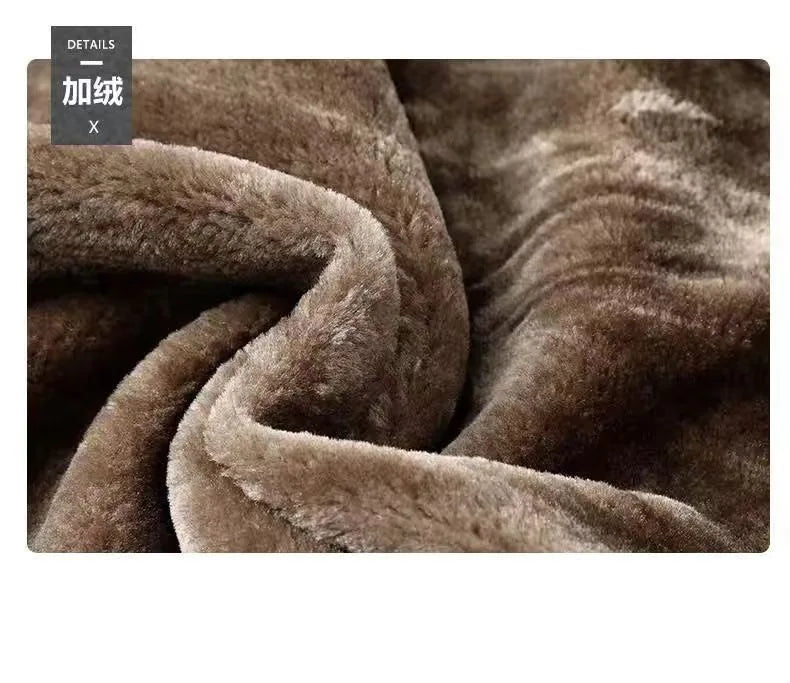 Winter New Fashionable Solid Color Plus Velvet Thick Warm Windproof Jacket for Men's Casual Loose Sports Large Size Jacket L-4XL