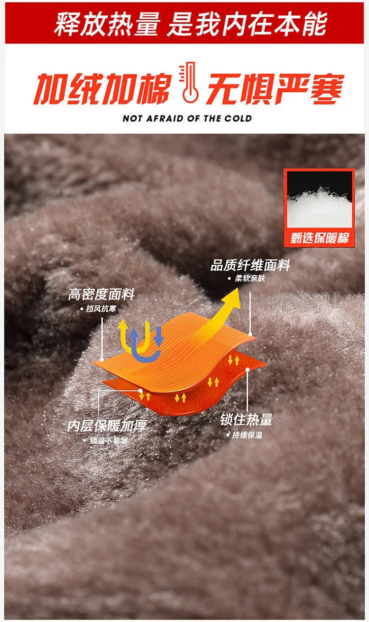 2024 Winter jackets men Fashion Thick Warm Cotton-Padded Jacket Men's Casual Loose style High Quality Large Size coat male 8XL