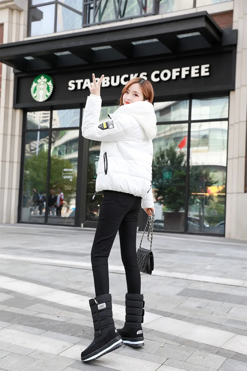 Men's Mid-calf Snow Boots Winter Plush Warm Cotton Boot Fashion Casual High Top Boots for Men Non-slip Platform Boots Big Size47